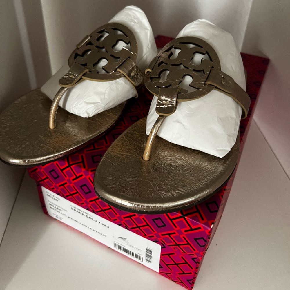 Tory Burch MILLER SOFT METALLIC SANDAL ✨